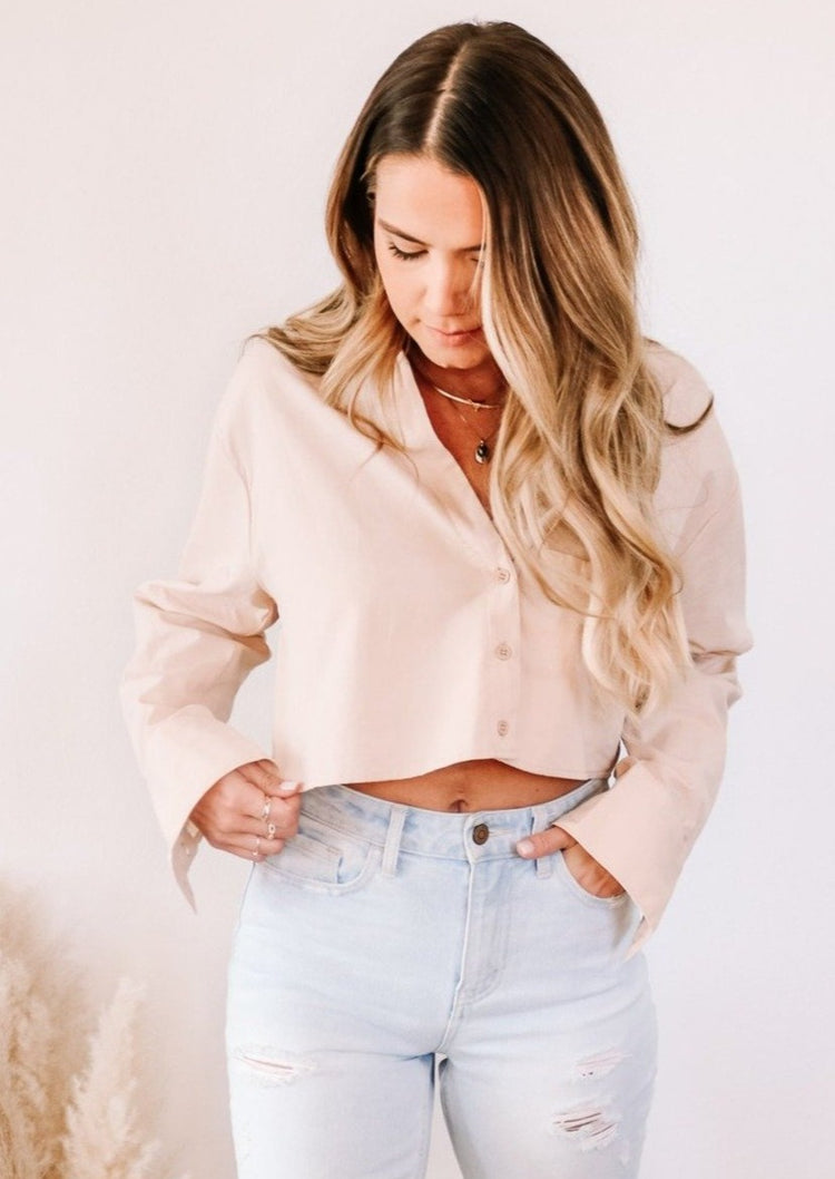 The Casual Friday's Cropped Button Down